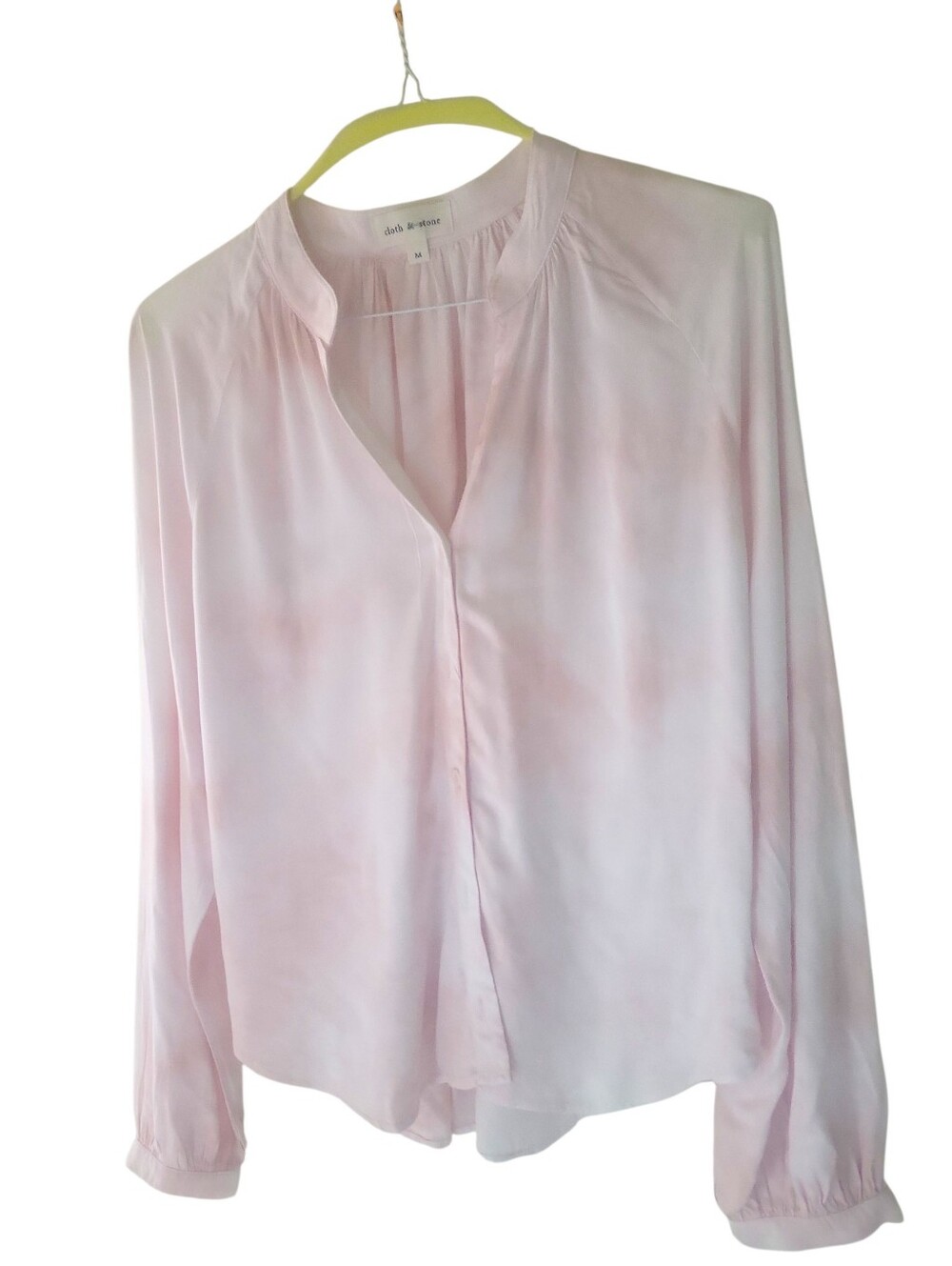 Cloth & Stone Anthropologie  Watercolor Tie Dye V Neck Button Front Blouse  M